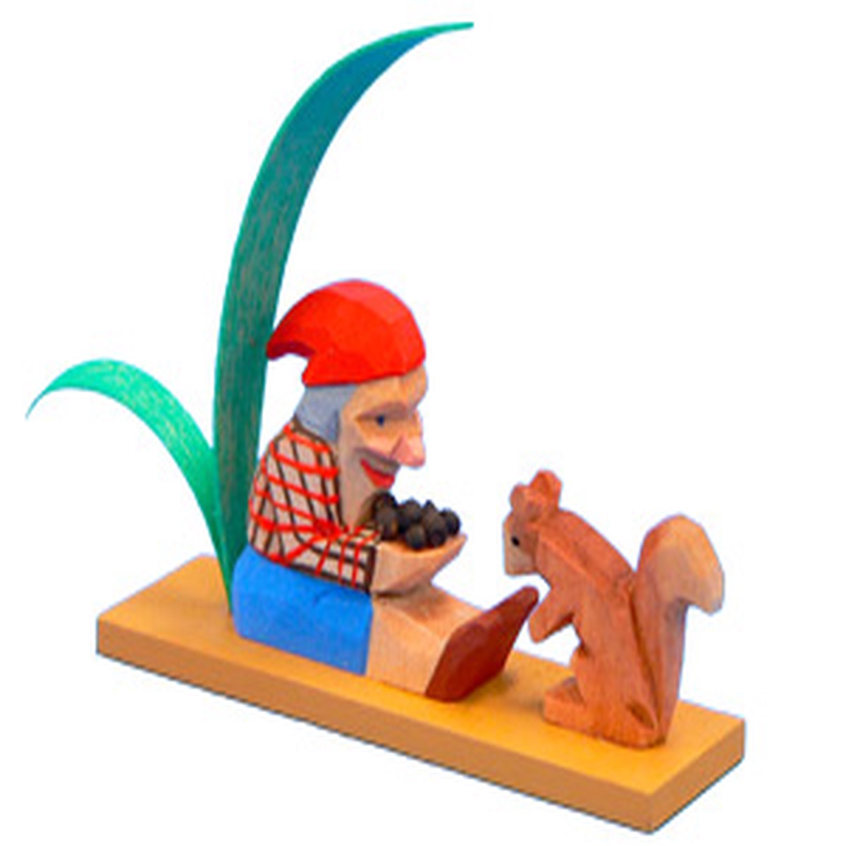 Dwarf carved with squirrels