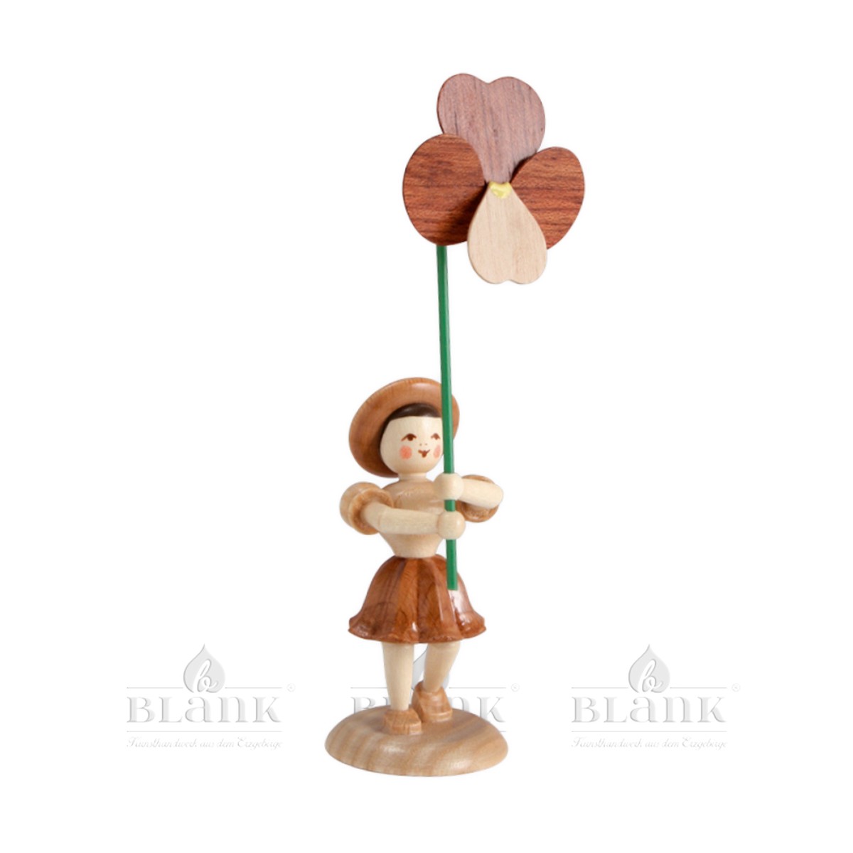 Blank flower child with pansies, natural