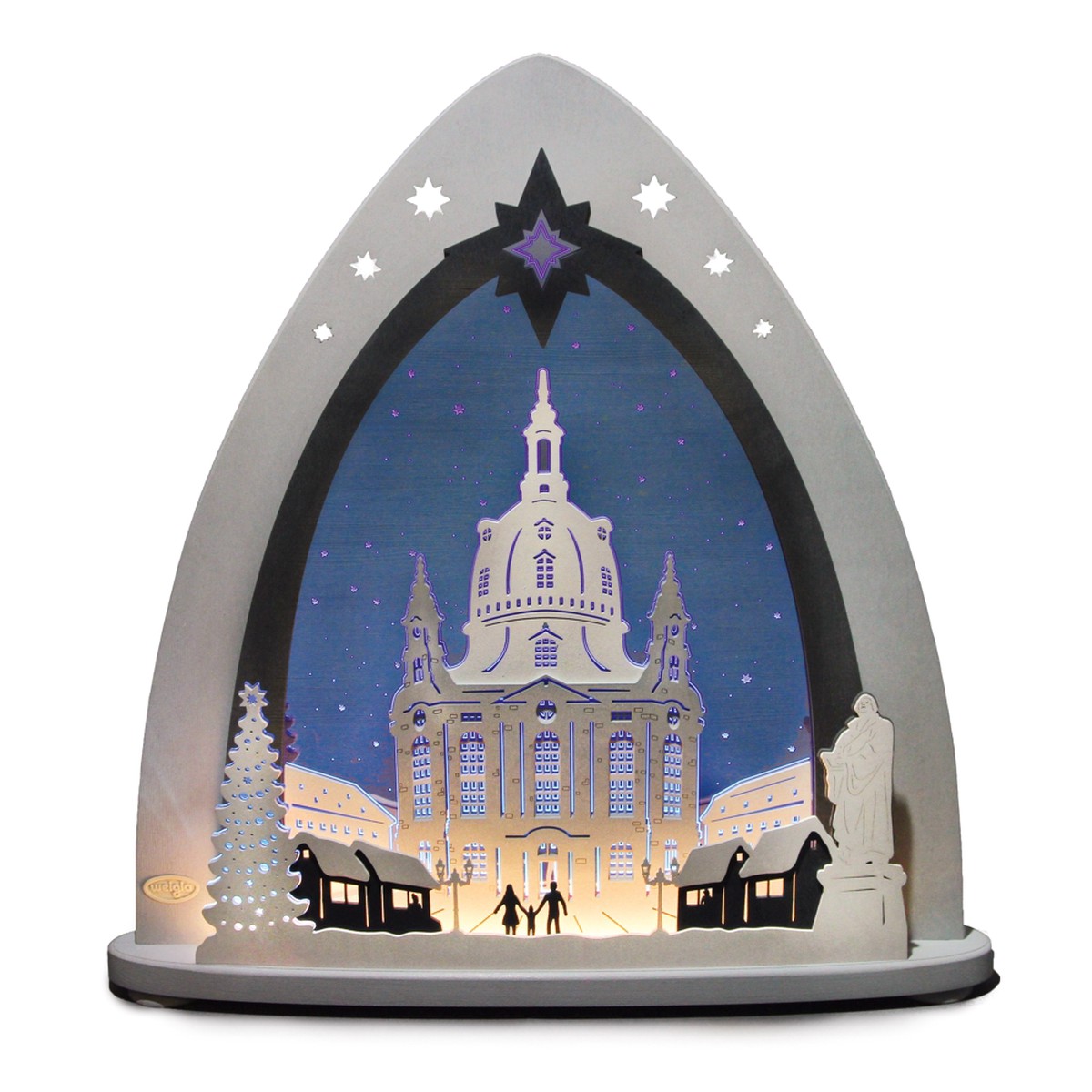 LED light spike, Dresden woman church