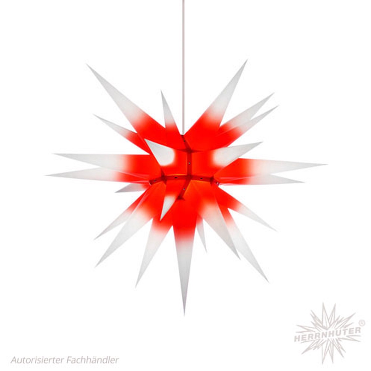 Herrnhuter paper star 70cm white/red center