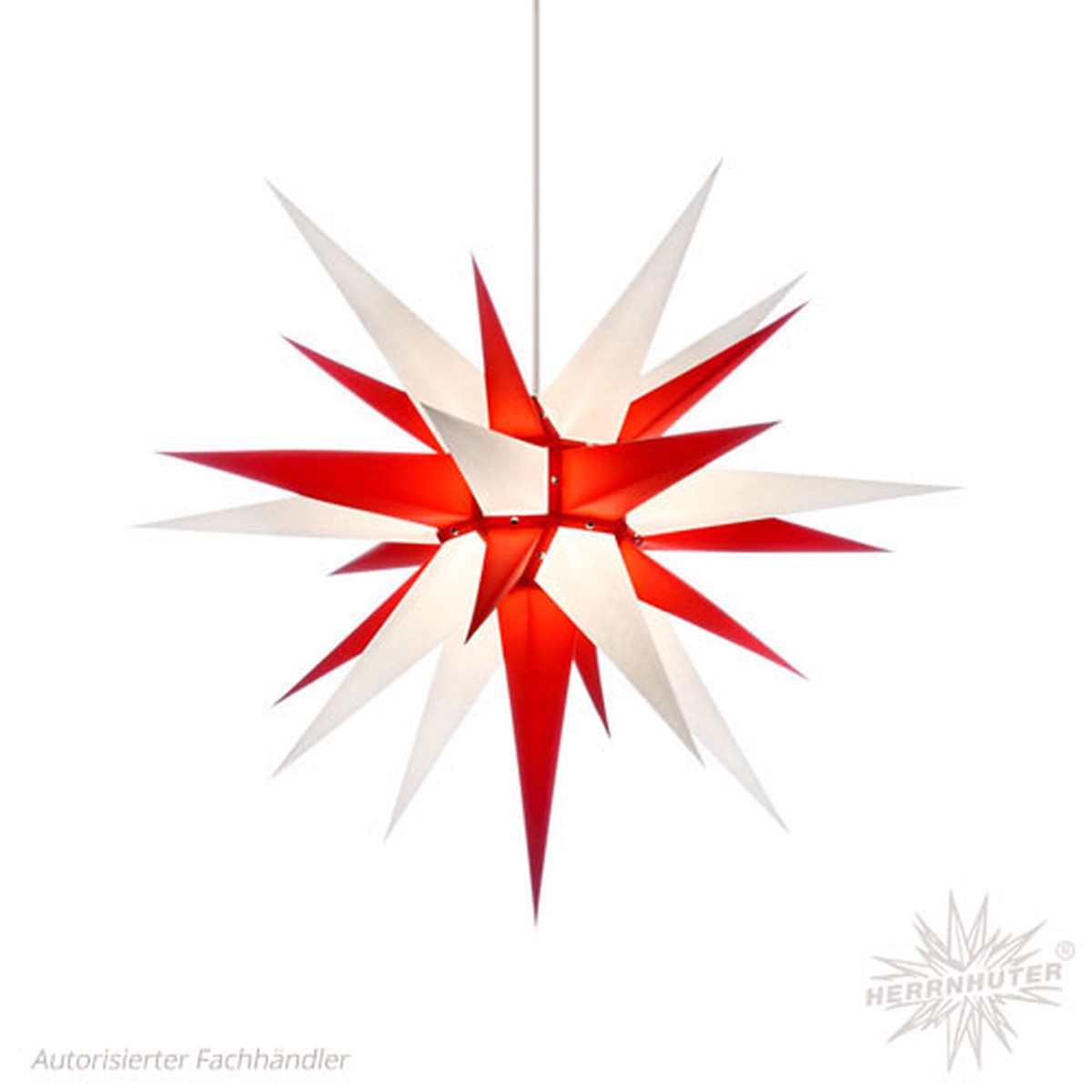 Herrnhuter paper star 70cm white/red
