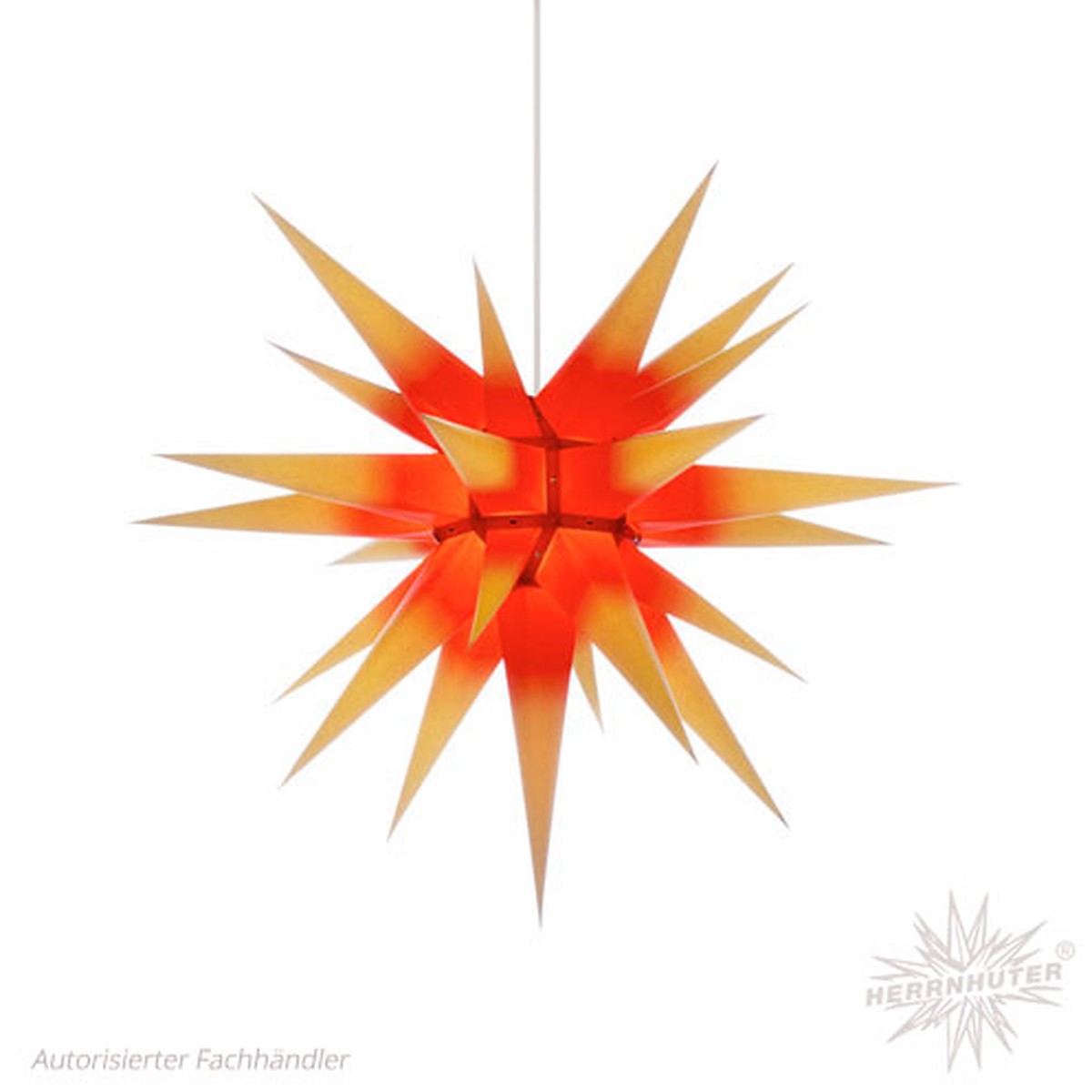 Herrnhuter paper star 70cm yellow/red center