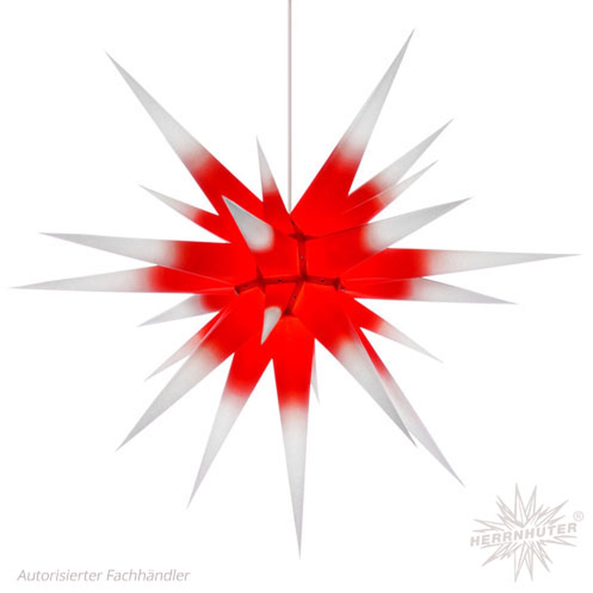Herrnhuter paper star 80cm white/red center