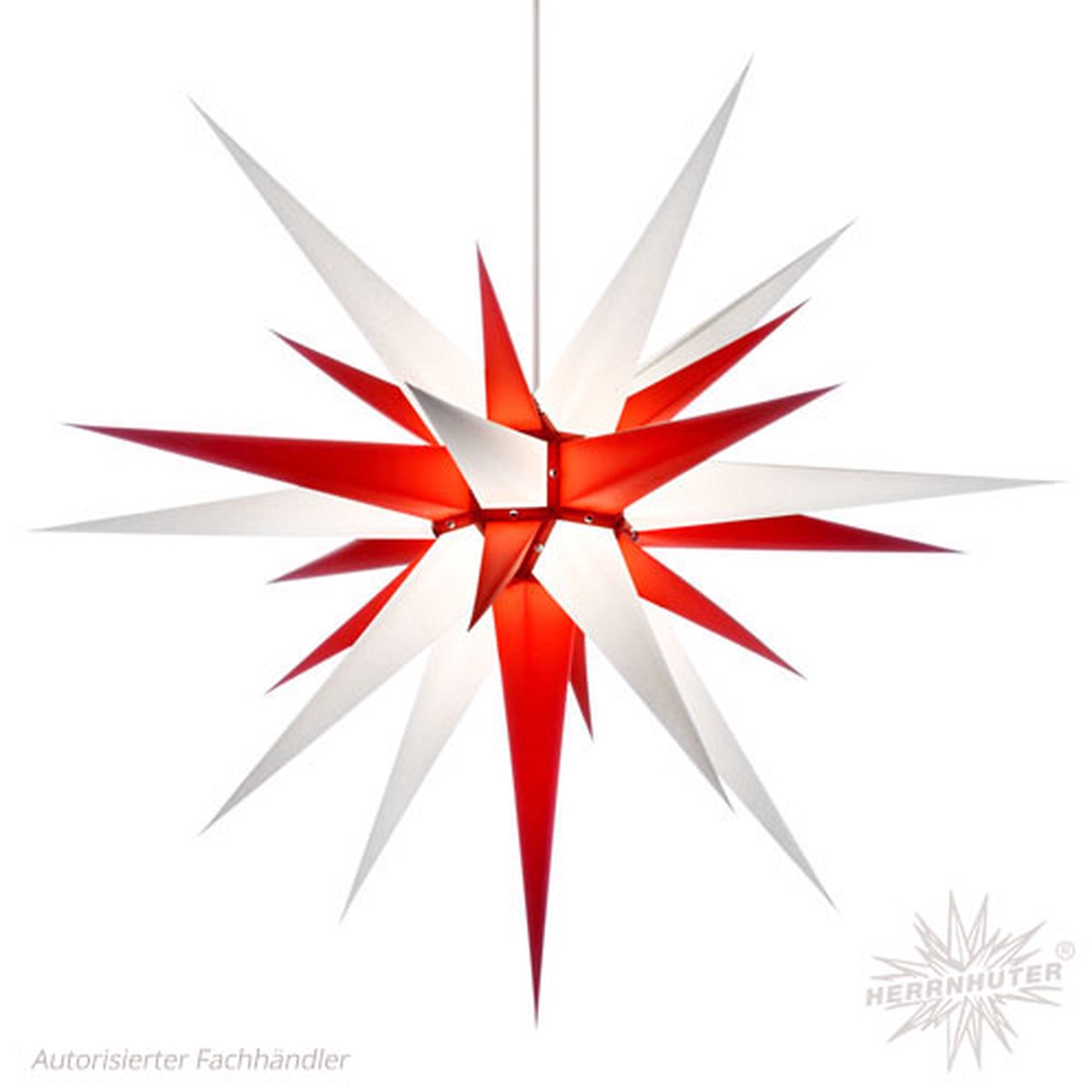 Herrnhuter paper star 80cm white/red