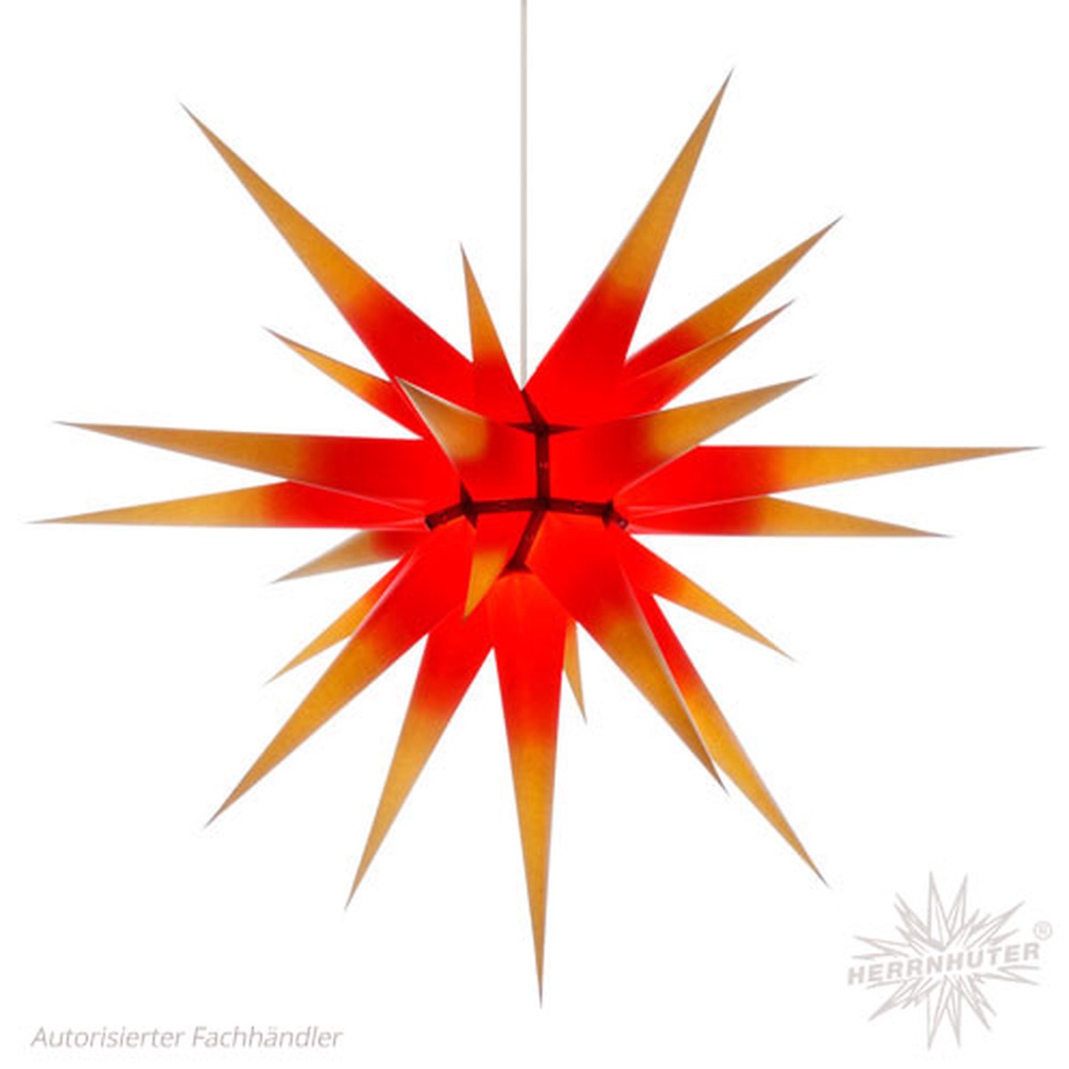 Herrnhuter paper star 80cm yellow/red center